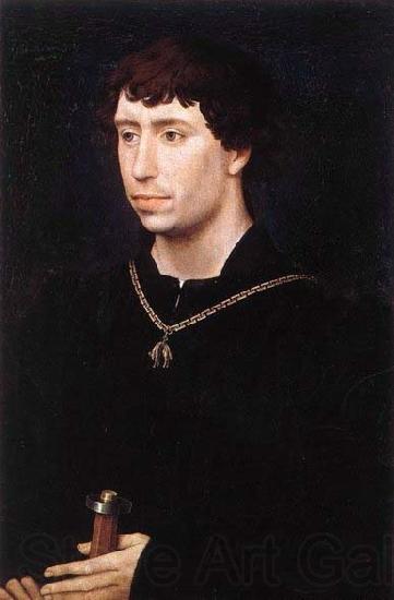 WEYDEN, Rogier van der Portrait of Charles the Bold Spain oil painting art